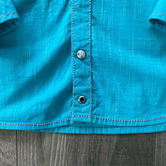 Buckle Black Standard Fit Western Pearl Snap Shirt Men’s XL Turquoise Embroidery - Picture 3 of 10